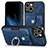 Funda Silicona Goma de Cuero Carcasa SD11 para Apple iPhone 14 Plus Azul