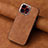 Funda Silicona Goma de Cuero Carcasa SD13 para Apple iPhone 16 Pro Max Marron