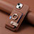 Funda Silicona Goma de Cuero Carcasa SD17 para Apple iPhone 15 Plus Marron