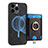 Funda Silicona Goma de Cuero Carcasa SD17 para Apple iPhone 16 Pro Max Negro