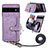 Funda Silicona Goma de Cuero Carcasa SD2 para Google Pixel 6 5G Purpura Claro