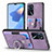 Funda Silicona Goma de Cuero Carcasa SD2 para Oppo A16 Purpura Claro