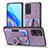 Funda Silicona Goma de Cuero Carcasa SD2 para Oppo A36 Purpura Claro