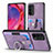 Funda Silicona Goma de Cuero Carcasa SD2 para Oppo A54 5G Purpura Claro