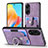 Funda Silicona Goma de Cuero Carcasa SD2 para Oppo A98 5G Purpura Claro