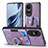 Funda Silicona Goma de Cuero Carcasa SD2 para Oppo Reno10 5G Purpura Claro