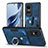 Funda Silicona Goma de Cuero Carcasa SD2 para Oppo Reno10 Pro 5G Azul