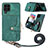 Funda Silicona Goma de Cuero Carcasa SD2 para Samsung Galaxy F12 Verde