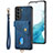 Funda Silicona Goma de Cuero Carcasa SD2 para Samsung Galaxy S22 Plus 5G Azul