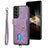 Funda Silicona Goma de Cuero Carcasa SD2 para Samsung Galaxy S24 5G Purpura Claro