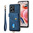 Funda Silicona Goma de Cuero Carcasa SD2 para Xiaomi Redmi Note 12 4G Azul