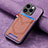 Funda Silicona Goma de Cuero Carcasa SD3 para Apple iPhone 15 Pro Max Purpura Claro