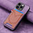 Funda Silicona Goma de Cuero Carcasa SD3 para Apple iPhone 15 Pro Purpura Claro