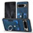 Funda Silicona Goma de Cuero Carcasa SD3 para Google Pixel 8 Pro 5G Azul