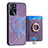 Funda Silicona Goma de Cuero Carcasa SD3 para Oppo A16 Purpura Claro