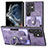 Funda Silicona Goma de Cuero Carcasa SD3 para Samsung Galaxy S23 Ultra 5G Purpura Claro