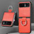 Funda Silicona Goma de Cuero Carcasa SD4 para Motorola Moto Razr 40 5G Naranja