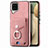 Funda Silicona Goma de Cuero Carcasa SD4 para Samsung Galaxy A12 Rosa