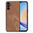 Funda Silicona Goma de Cuero Carcasa SD4 para Samsung Galaxy A34 5G Marron