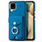 Funda Silicona Goma de Cuero Carcasa SD4 para Samsung Galaxy M12 Azul