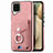 Funda Silicona Goma de Cuero Carcasa SD4 para Samsung Galaxy M12 Rosa