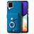 Funda Silicona Goma de Cuero Carcasa SD4 para Samsung Galaxy M32 4G Azul