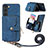 Funda Silicona Goma de Cuero Carcasa SD4 para Samsung Galaxy S22 Plus 5G Azul