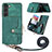 Funda Silicona Goma de Cuero Carcasa SD4 para Samsung Galaxy S22 Plus 5G Verde