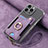 Funda Silicona Goma de Cuero Carcasa SD5 para Apple iPhone 16 Pro Morado