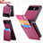 Funda Silicona Goma de Cuero Carcasa SD5 para Motorola Moto Razr 40 5G Purpura Claro