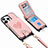 Funda Silicona Goma de Cuero Carcasa SD6 para Apple iPhone 13 Pro Max Rosa