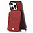 Funda Silicona Goma de Cuero Carcasa SD7 para Apple iPhone 14 Pro Max Rojo