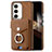 Funda Silicona Goma de Cuero Carcasa SD7 para Samsung Galaxy S24 5G Marron