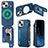 Funda Silicona Goma de Cuero Carcasa SD8 para Apple iPhone 14 Azul