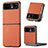 Funda Silicona Goma de Cuero Carcasa SD8 para Motorola Moto Razr 40 5G Naranja