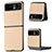 Funda Silicona Goma de Cuero Carcasa SD8 para Motorola Moto Razr 40 5G Oro