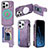 Funda Silicona Goma de Cuero Carcasa SD9 para Apple iPhone 15 Pro Purpura Claro