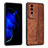 Funda Silicona Goma de Cuero Carcasa YZ1 para Huawei Honor 80 GT 5G Marron