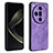 Funda Silicona Goma de Cuero Carcasa YZ1 para Oppo Find X7 Ultra 5G Purpura Claro