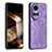 Funda Silicona Goma de Cuero Carcasa YZ1 para Oppo Reno10 Pro 5G Purpura Claro