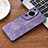 Funda Silicona Goma de Cuero Carcasa YZ2 para Huawei P60 Art Purpura Claro