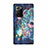 Funda Silicona Goma Flores A01 para Samsung Galaxy Note 20 Ultra 5G Azul