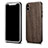 Funda Silicona Goma Patron de Grano de Madera para Apple iPhone Xs Gris