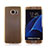 Funda Silicona Transparente Cubre Entero Carcasa para Samsung Galaxy S7 Edge G935F Oro