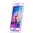 Funda Silicona Transparente Cubre Entero para Samsung Galaxy S6 Edge SM-G925 Morado