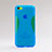 Funda Silicona Transparente X-Line para Apple iPhone 5C Azul