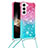 Funda Silicona Ultrafina Carcasa Gradiente Y01B para Samsung Galaxy S24 Plus 5G Cian