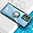 Funda Silicona Ultrafina Carcasa Transparente con Magnetico Anillo de dedo Soporte BH1 para Vivo V23 Pro 5G Verde