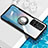 Funda Silicona Ultrafina Carcasa Transparente con Magnetico Anillo de dedo Soporte BH1 para Xiaomi Redmi 10 (2022) Negro