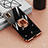 Funda Silicona Ultrafina Carcasa Transparente con Magnetico Anillo de dedo Soporte para Sony Xperia Ace III SO-53C Oro Rosa